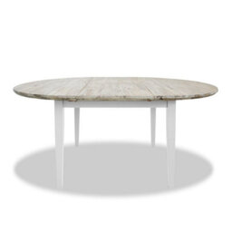 Statement Furniture Florence Round Oval Extendable Kitchen Dining Table In White - thumbnail 4
