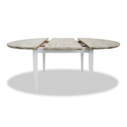 Statement Furniture Florence Round Oval Extendable Kitchen Dining Table In White - thumbnail 5