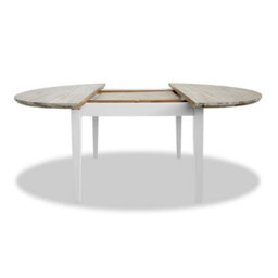 Statement Furniture Florence Round Oval Extendable Kitchen Dining Table In White - thumbnail 6