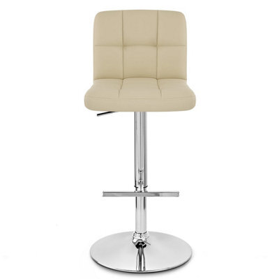 Atlantic Grid Bar Stool Cream & Chrome Legs - image 1