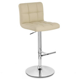 Atlantic Grid Bar Stool Cream & Chrome Legs - thumbnail 3