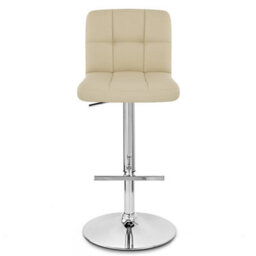 Atlantic Grid Bar Stool Cream & Chrome Legs