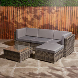 Home Treats Rattan Sofa & Table Set Corner Garden Furniture 4 Seater Adjustable - thumbnail 3