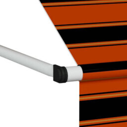 Berkfield Manual Retractable Awning 400 Cm Orange And Brown - thumbnail 5