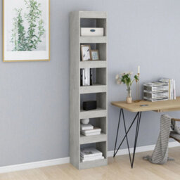 Vidaxl Book Cabinet/room Divider Concrete Grey 40X30X198 Cm Book Cabinets - thumbnail 3