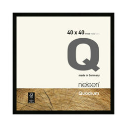 Nielsen Quadrum 40 X 40Cm Black Wooden Picture Frame With Float Glass And Push/turn Clips