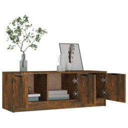 Berkfield Classic Tv Cabinet Smoked Oak 102X35X36.5 Cm Engineered Wood - thumbnail 4