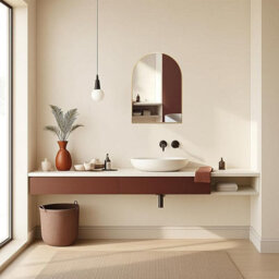 Mood Premium Arch Bathroom Mirror Gold Framed Wall Mounted, Arched Frame Modern & Stylish (70Cm X 50Cm) - thumbnail 5