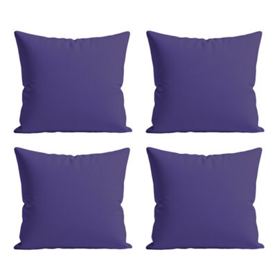 Waterproof Outdoor Garden Cushion Covers Patio Cushion Cover Cases Square Pack Of 4 Purple 60Cm X 60Cm - image 1