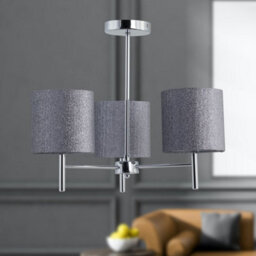 First Choice Lighting Set Of 2 Brea - Chrome 3 Arm Semi Flush Fittings Only - thumbnail 5