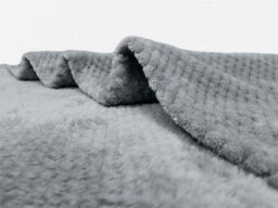 Waffle Flannel Fleece Throw Blanket Soft Warm Sofa Bed Travel (Cloudy Grey, King) - Pack Of 2 - thumbnail 2