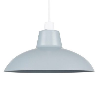 Valuelights Civic Metro Silver Ceiling Shade And Bulb (D)28.8Cm - image 1