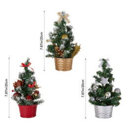 Living And Home 3 Pieces Christmas Table Decorations Christmas Tree - thumbnail 6