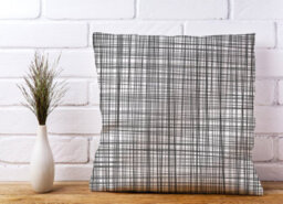 Warren Reed Designer Monochrome Pencil Scribble Cushions 45Cm X 45Cm - thumbnail 2