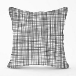 Warren Reed Designer Monochrome Pencil Scribble Cushions 45Cm X 45Cm - thumbnail 1