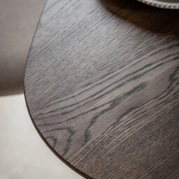 Xample Gallery Hatfield Smoked Small Dining Table Oak Veneer Rubberwood Seats 2 Compact Kitchen Or Dining Room Table - thumbnail 3
