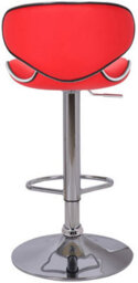 Lamboro Carcaso Single Kitchen Bar Stool, Chrome Footrest, Height Adjustable Swivel Gas Lift, Breakfast Bar & Home Barstool, Red - thumbnail 5