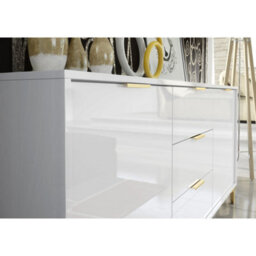 Sideboard Goldline Gloss 140Cm - Glossy White - thumbnail 5