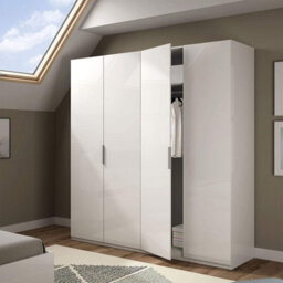 Direct Furniture Suppliers Ltd Max 4 Door Wardrobe 180Cm Wide - Satin White