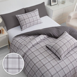 Lazzaro Luxury Microfiber King Duvet Cover Set Ultrasoft Breathable Bedding Sets Reversible Quilt Cover With Zipper Closure - thumbnail 5