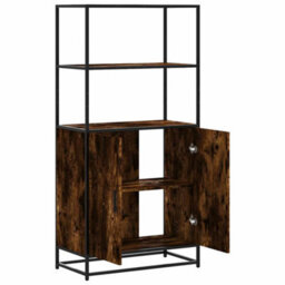 Walplus Highboard Smoked Oak 68X35X139 Cm Engineered Wood And Metal - thumbnail 7