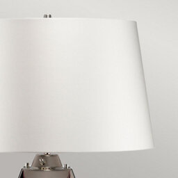 Luminosa Lighting Elstead Lena 2 Light Large Plum Table Lamp With Off-White Shade, Plum-Tinted Glass , Off-White Shade, E27 - thumbnail 5