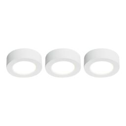 GoodHome Ledyard White Mains-Powered Led Neutral White Cabinet Downlight Ip20 (L)64mm (W)64mm, Pack Of 3 - thumbnail 2