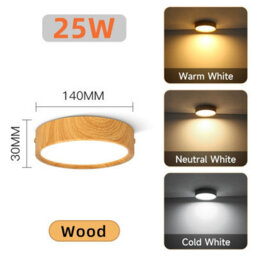 Amorly 2 Pack Wood Grain 2W Color Ceiling Light Led Spot Downlight Surface Mounted Downlights Thin Foldable Spotlight For Living Room - thumbnail 1