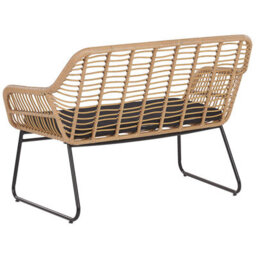 Beliani Garden Lounge Set With Table 4 Seater Minori Pe Rattan Beige - thumbnail 6