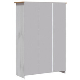 Berkfield 3-Door Wardrobe White 118X50X171.5 Cm Pine Panama Range - thumbnail 7