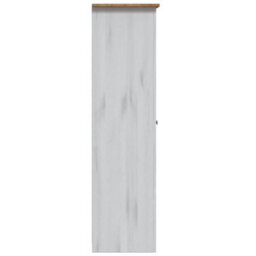 Berkfield 3-Door Wardrobe White 118X50X171.5 Cm Pine Panama Range - thumbnail 6