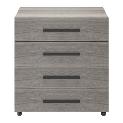 GoodHome Atomia Freestanding Matt Grey Oak Effect 4 Drawer Chest Of Drawers (H)800mm (W)750mm (D)450mm - image 1
