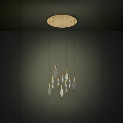 Eglo Mirador Led Pendant Light, Brass And Gold Chandelier Style, 10 Light Warm White, 58Cm - image 1