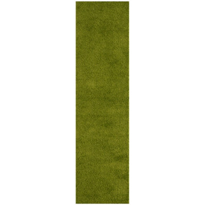 The Rugs Green Soft Plain Design Fluffy Shaggy Rugs And Runners High Pile Living Room Kitchen Hallway 380 - image 1