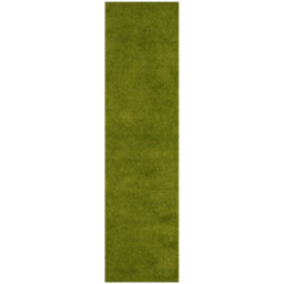 The Rugs Green Soft Plain Design Fluffy Shaggy Rugs And Runners High Pile Living Room Kitchen Hallway 380 - thumbnail 1