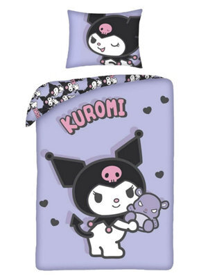 Hello Kitty Kuromi Sanrio Single Duvet Cover And Pillowcase Set - European Size