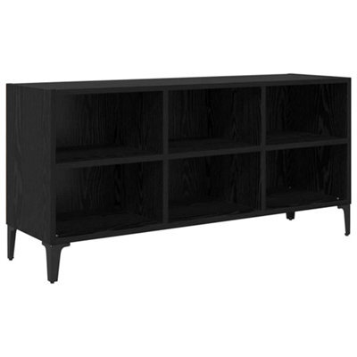 Berkfield Modern Black Oak Tv Stand Black Oak Particle Board Standard - image 1