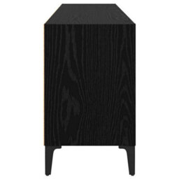 Berkfield Modern Black Oak Tv Stand Black Oak Particle Board Standard - thumbnail 6