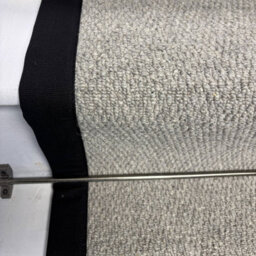 RainbowHome Squirrel Grey Wool Stair Runner With 100% Cotton Black Border 60 600 - thumbnail 4