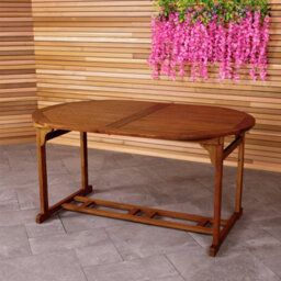 Charles Bentley Fsc Acacia Hardwood Oval Extendable Table - thumbnail 2