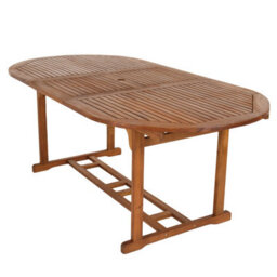 Charles Bentley Fsc Acacia Hardwood Oval Extendable Table - thumbnail 4