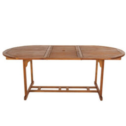 Charles Bentley Fsc Acacia Hardwood Oval Extendable Table - thumbnail 5