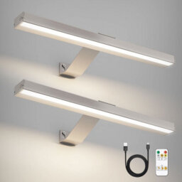 Harper Living 2 Packs Picture Lights Brushed Nickel, Rechargeable Lamp Dimmable & 3 Colour Temps - thumbnail 1