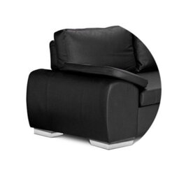 New Corner Sofa Bed With Storage Enzo Right Black Faux Leather - thumbnail 5