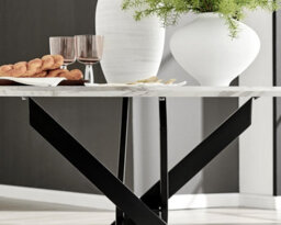 Furniturebox Uk Novara White Marble Black Leg 120Cm Round Dining Table & 4 Cappuccino Corona Black Leg Chairs - thumbnail 6
