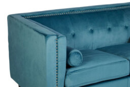 Orsina Felisa Two Seat Blue Velvet Sofa - thumbnail 5
