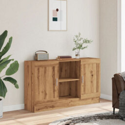 Berkfield Sideboard Artisan Oak 120X30.5X70 Cm Engineered Wood - thumbnail 3