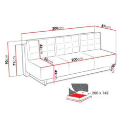 Bella Sofa Bed For Living Room With Polyurethane Foam Bonell Springs Wooden Frame Storage And Cushions Green - thumbnail 6