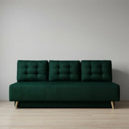 Bella Sofa Bed For Living Room With Polyurethane Foam Bonell Springs Wooden Frame Storage And Cushions Green - thumbnail 1