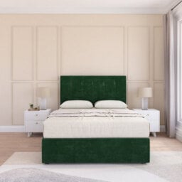 Sloomy Highbury Emerald Plush 3Ft Memory Foam Bed Set With 2 Drawers, Mattress & Headboard- Single - thumbnail 3